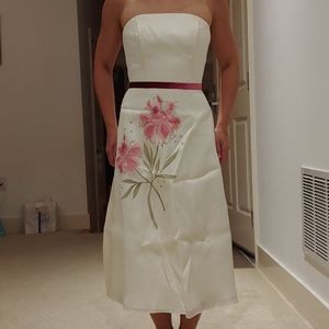 Hand painted flower dress